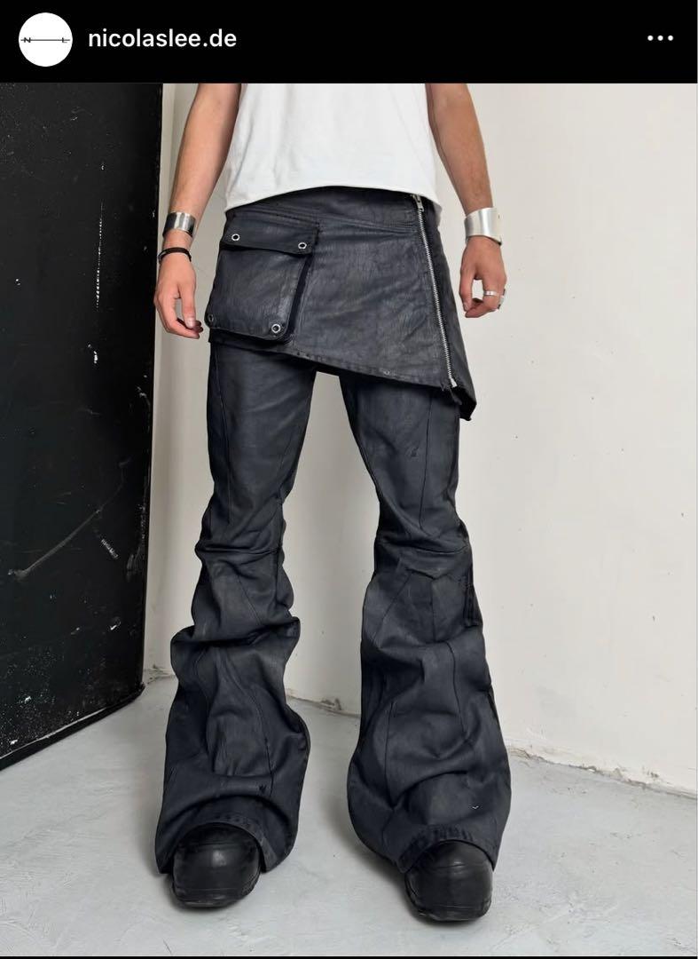 国内外の人気 Nicolas Lee Denim Skirt Onyx パンツ