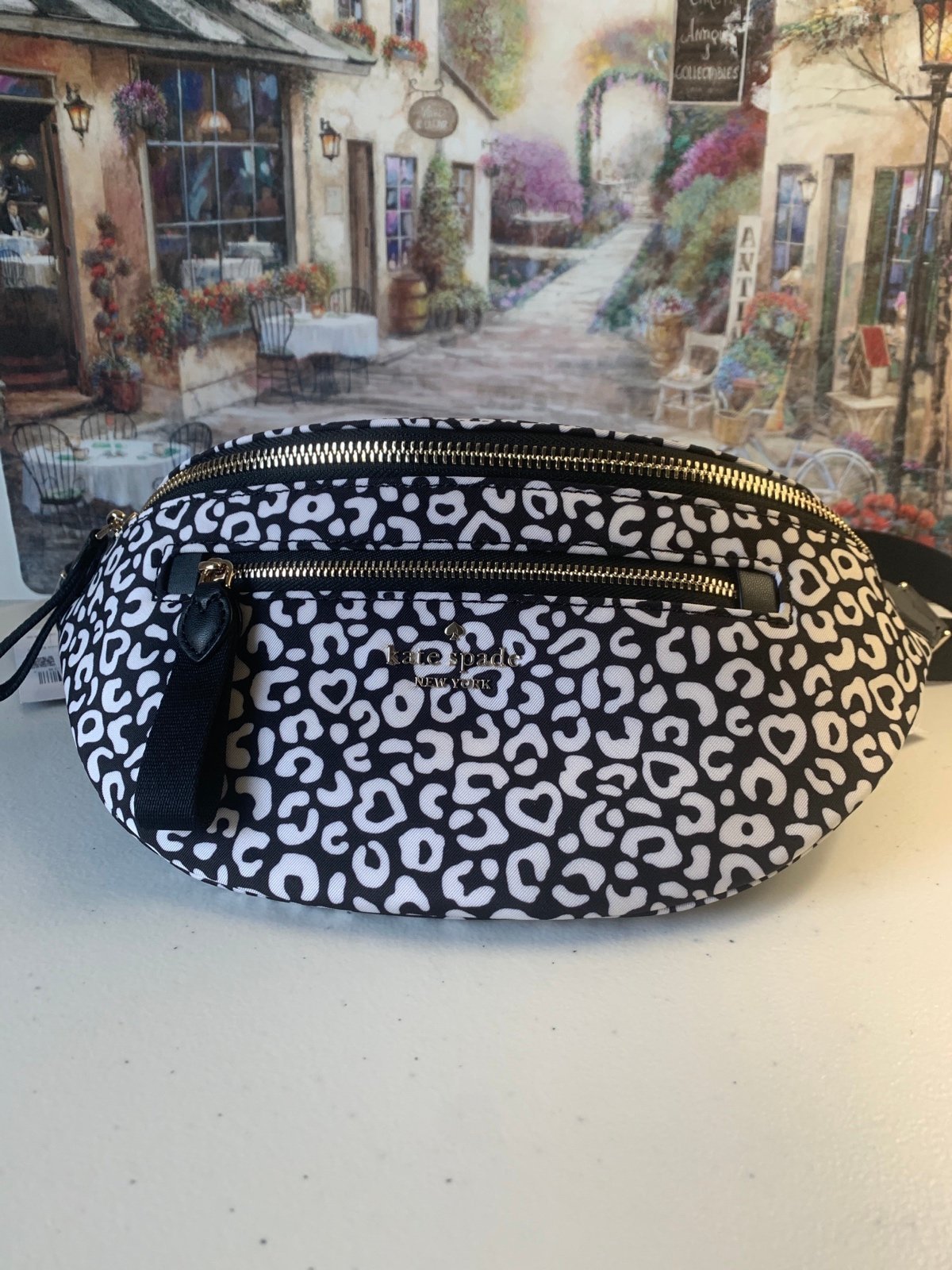 NWT Kate Spade Chelsea Leopard Heart Belt Bag