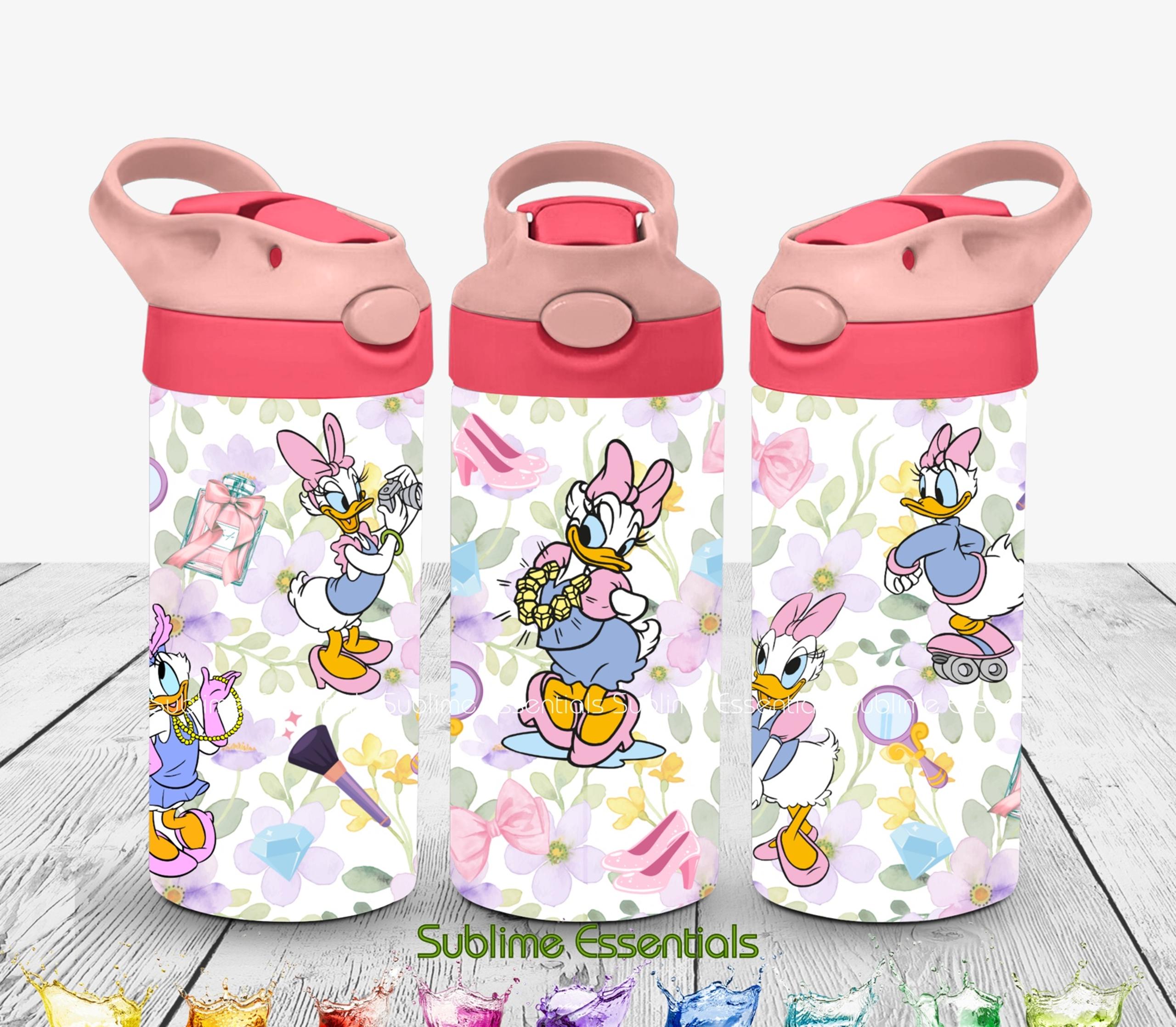Daisy Duck Inspired "Girl Things" - 12 Oz Kids Flip Top Tumbler - Add a name!