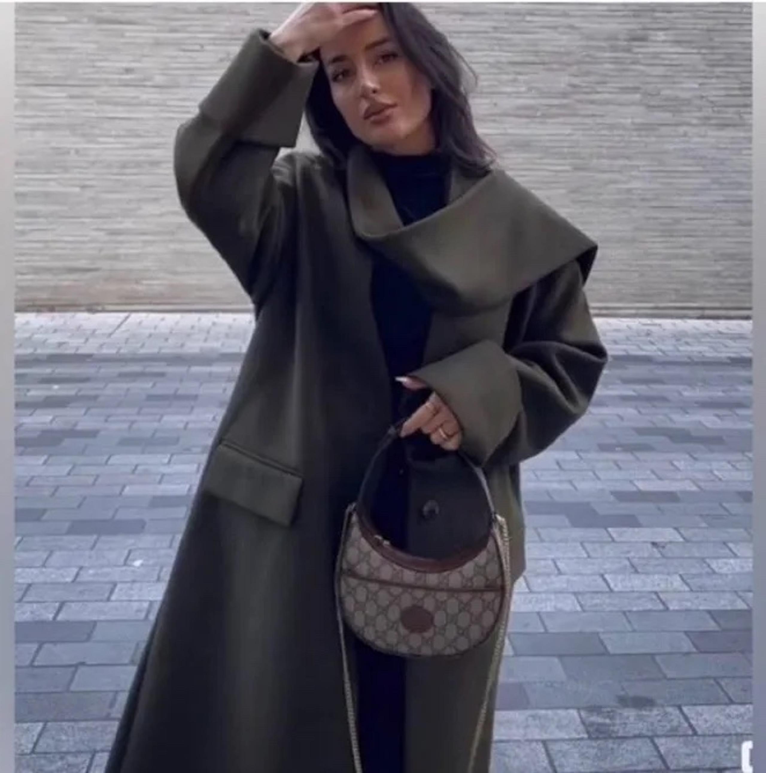 ZARA MANTECO WOOL SCARF COAT ZW COLLECTION XS SMALL