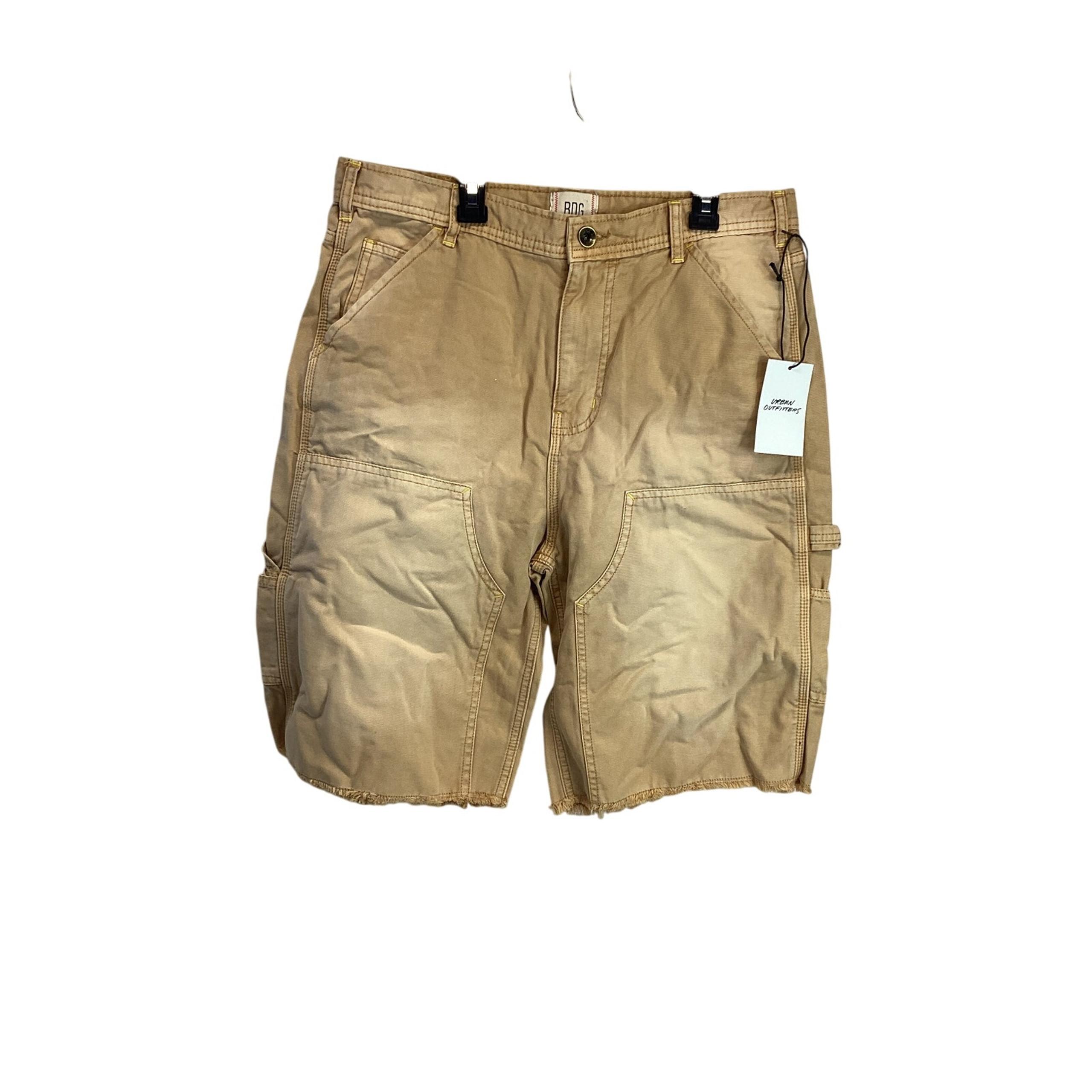 Urban Outfitters BDG Boys Shorts 32W Ecru Utility Cut Off Casual Summer New