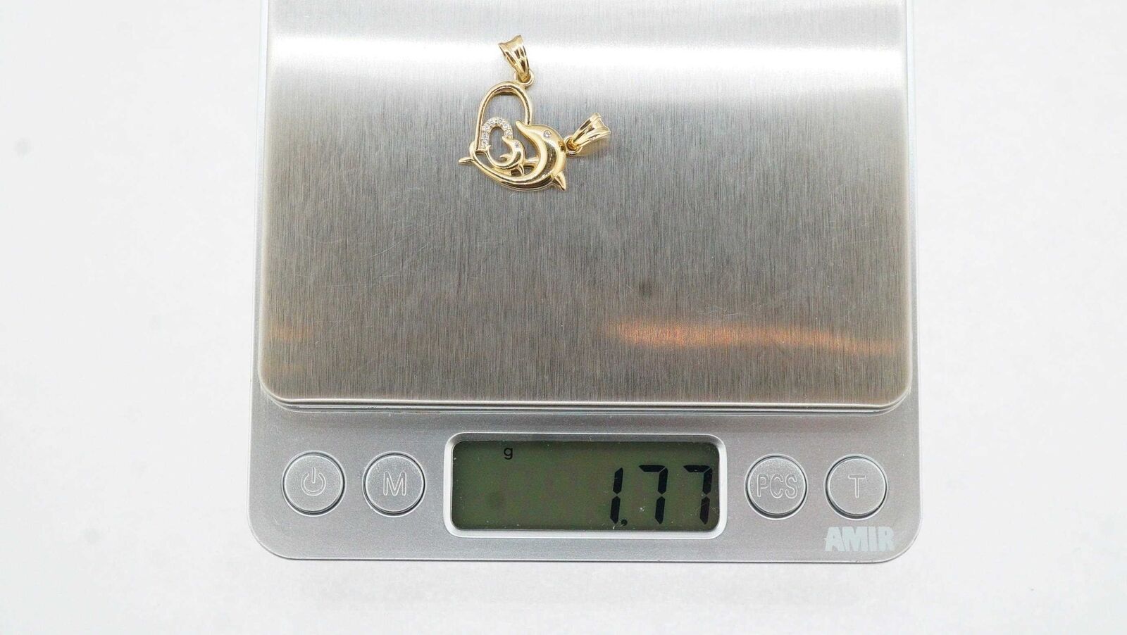 14k Yellow Gold Estate Pendant Necklace 1.70g Vintage Style