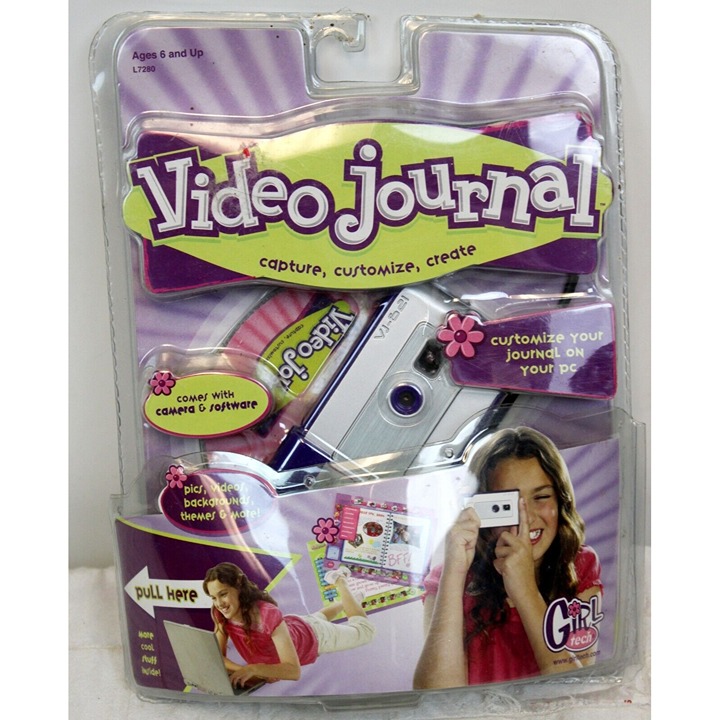 Mattel Girl Tech Video Journal Camera CD Picture Online Diary Calendar Customize