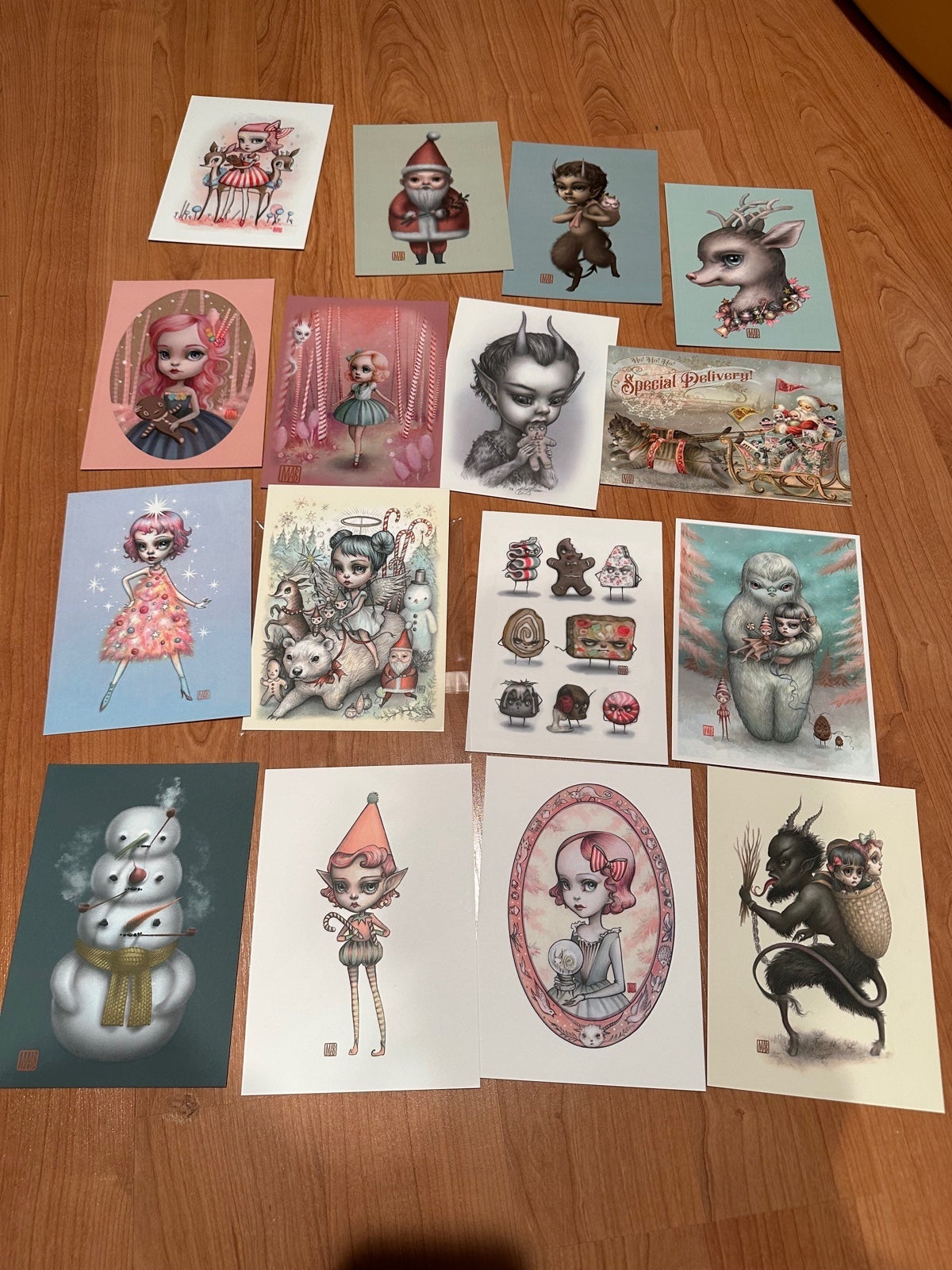 Mab Graves set of 16 5x7 holiday postcards