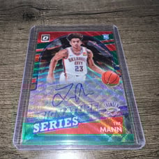 Tre Mann 2022 Donruss Optic Signature Series Red/Green Wave Rc Auto
