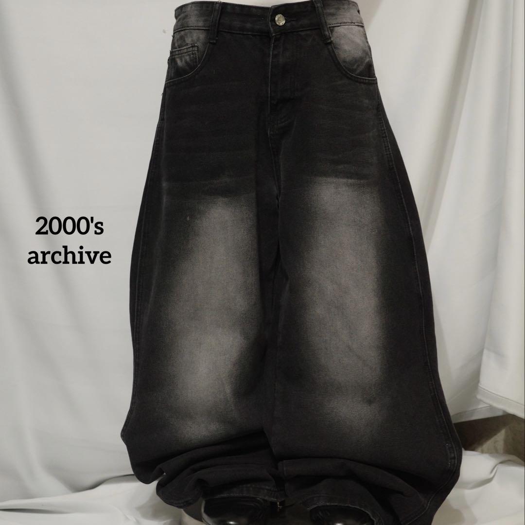 パンツ 2000's archive grunge paint buggy denim 2000s archive grunge super buggy denim