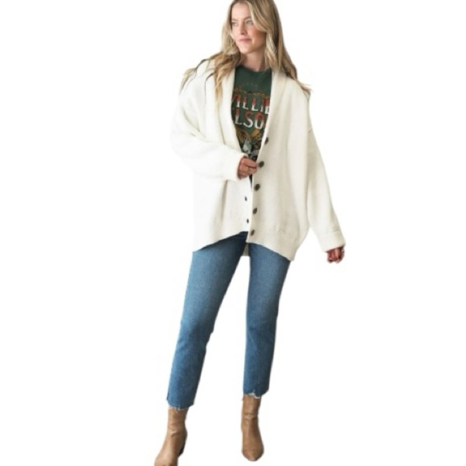 Free People Ivory Oversized Cardigan NWT retails 168