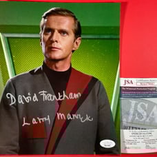 David Frankham Signed Star Trek Larry Marvick 8x10 Photo A Autograph JSA COA