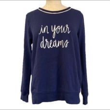 Kate Spade Navy Blue “In Your Dreams” PJ Top