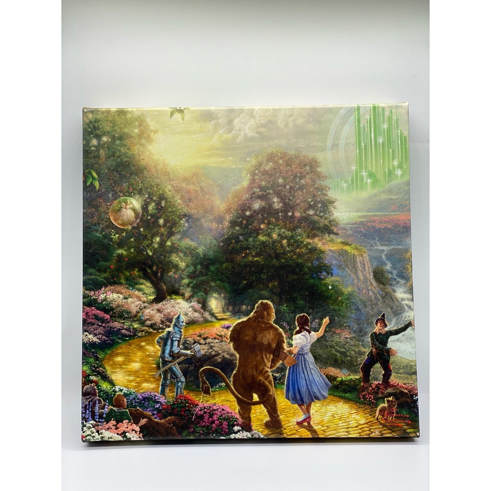 Thomas Kinkade Studios Follow Yellow Brick Road 14 x 14 Canvas Wrap Wizard Of Oz