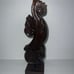 Vintage Vintage Handcarved Wood Scroll Tall Statue on Wood Stand 14.5” Tall