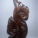 Vintage Vintage Handcarved Wood Scroll Tall Statue on Wood Stand 14.5” Tall
