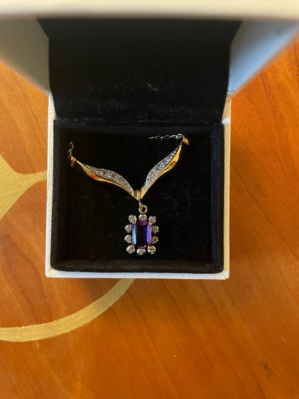 Necklace Purple Lilac Pendant