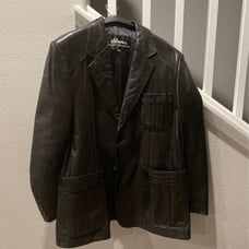 Wilson black leather blazer size 42 - M