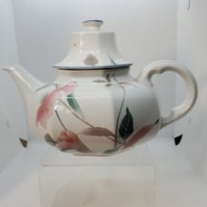 mikasa Continental F 3003 Silk Flowers Teapot Made in Japan ~Vintage~