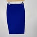 New Diane Von Furstenberg Size P Klein Blue Knit Pencil Skirt Elasticized Waist