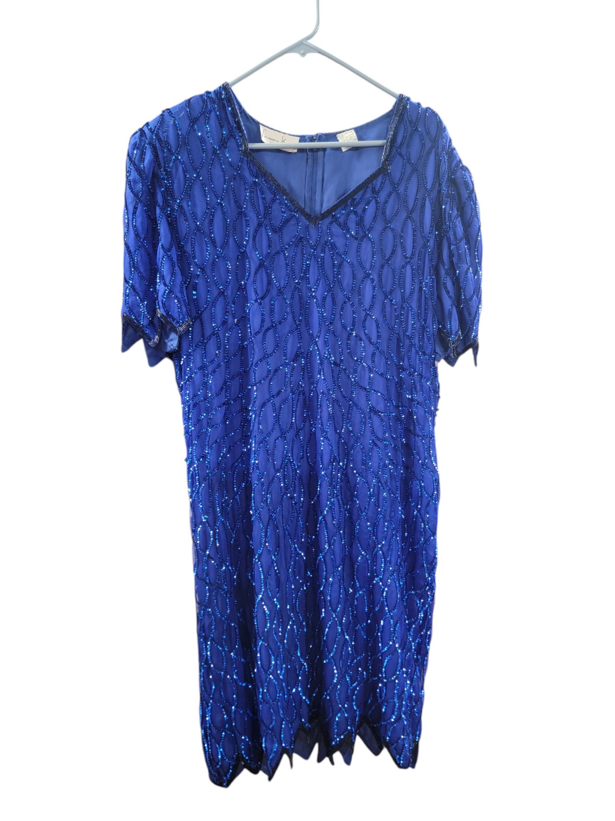 Vintage Laurence Kazar Royal Blue Sequin Dress