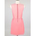 Sandro Paris Spring 24 Collection Pink Illusion Mesh Fitted Dress Size 6