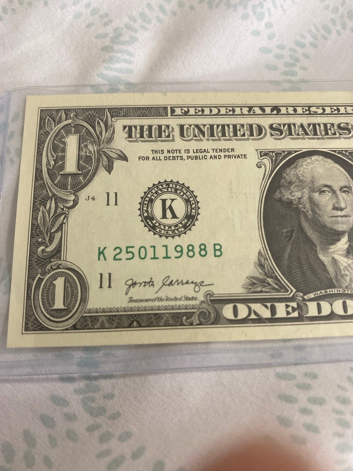 1 Dollar Bill Note Birthdate or Special date