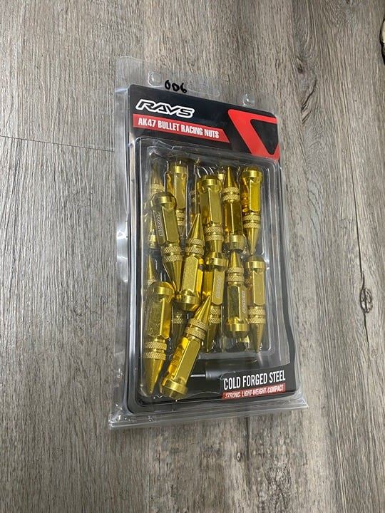 Rays gold bullet lug nuts JDM 14x1.5 brand new jlug gold 006