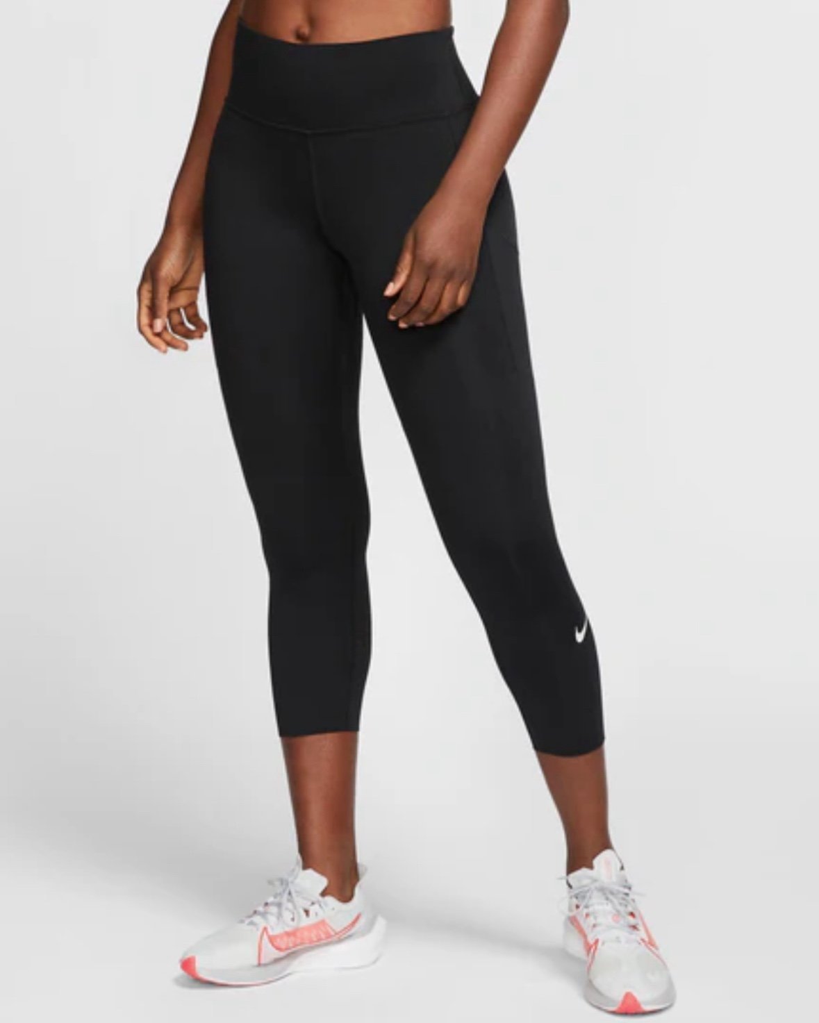 Nike Epic Luxe Women's Mid-Rise Crop Pocket Running Leggings Size S CN8043-010