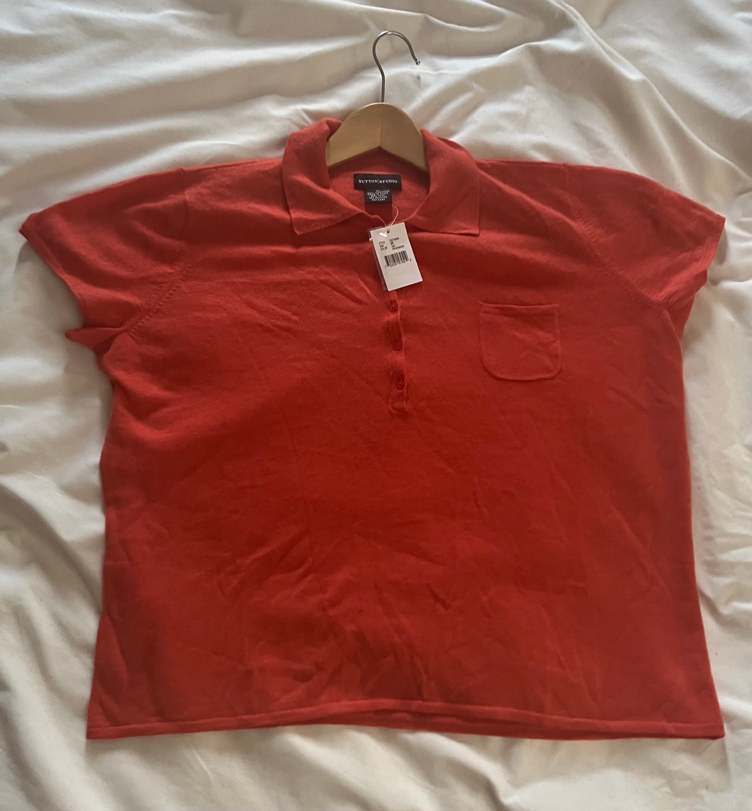 Sutton Studio at Bloomingdale’s Cashmere Polo Plus Size (NWT)