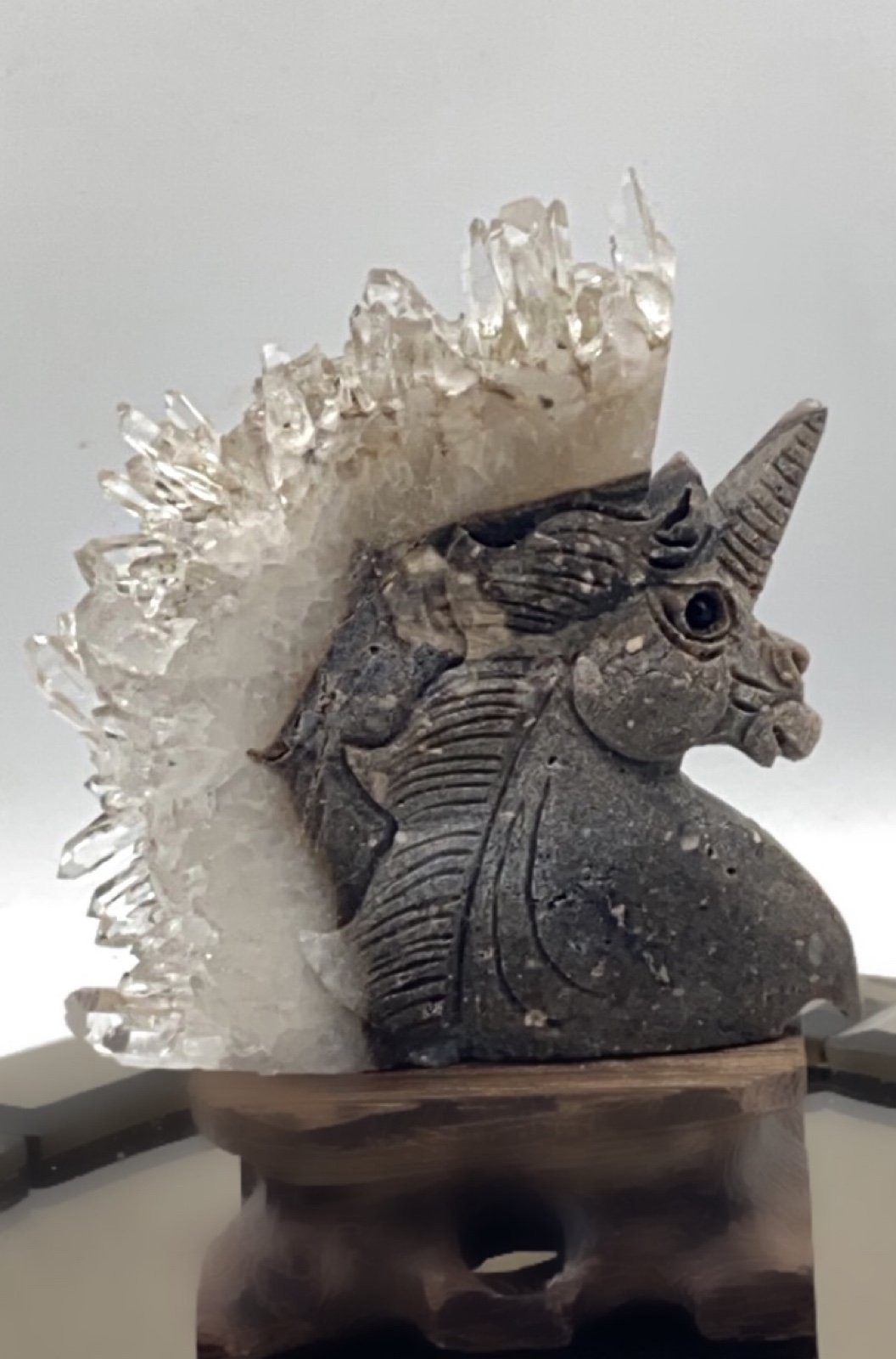 Clear Quartz covered Unicorn