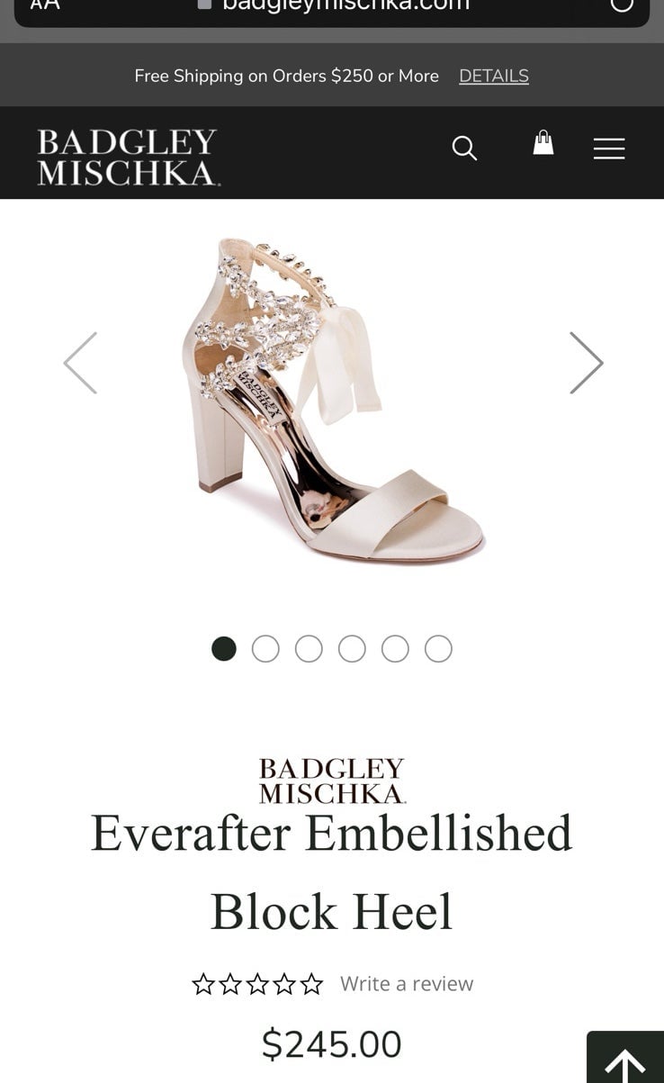 badgley mischka Everafter Embellished Block Heel