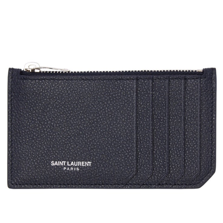 Saint Laurent - 5 Fragments Zip Card Holder - Navy - New