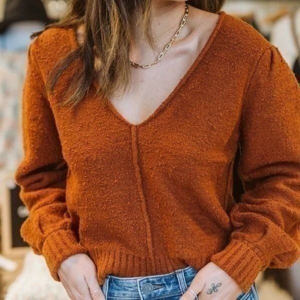 Free People Reverie V-Neck Sweater