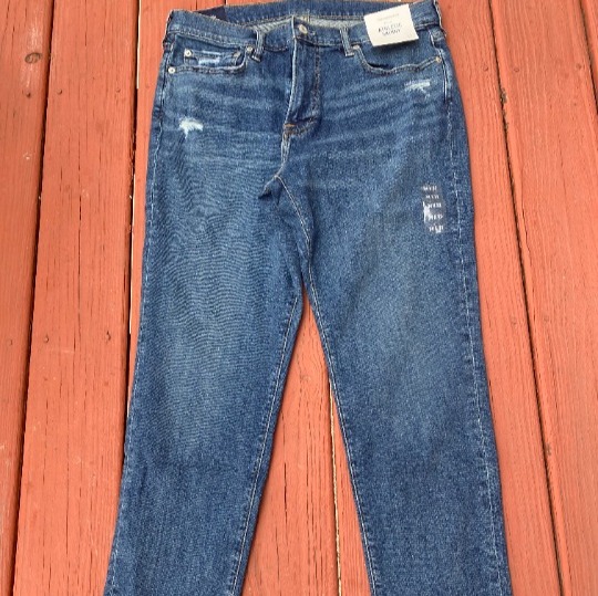 New Abercrombie & Fitch Men's Athletic Skinny Ripped Wash Jeans 32x32
