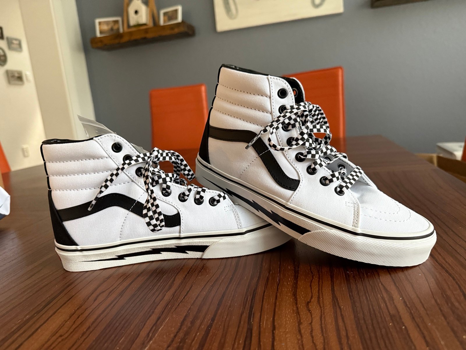Custom Vans SK8 hi top shoe women’s 8/mens 6.5