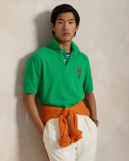 NWT Polo Ralph Lauren Classic Fit Polo Bear Mesh Polo Shirt