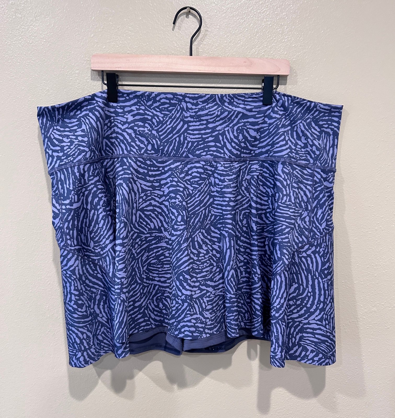 NWT Athleta Ace Printed 13.5 Tennis Skort in Purple Fiji Medieval Violet Sz 3X