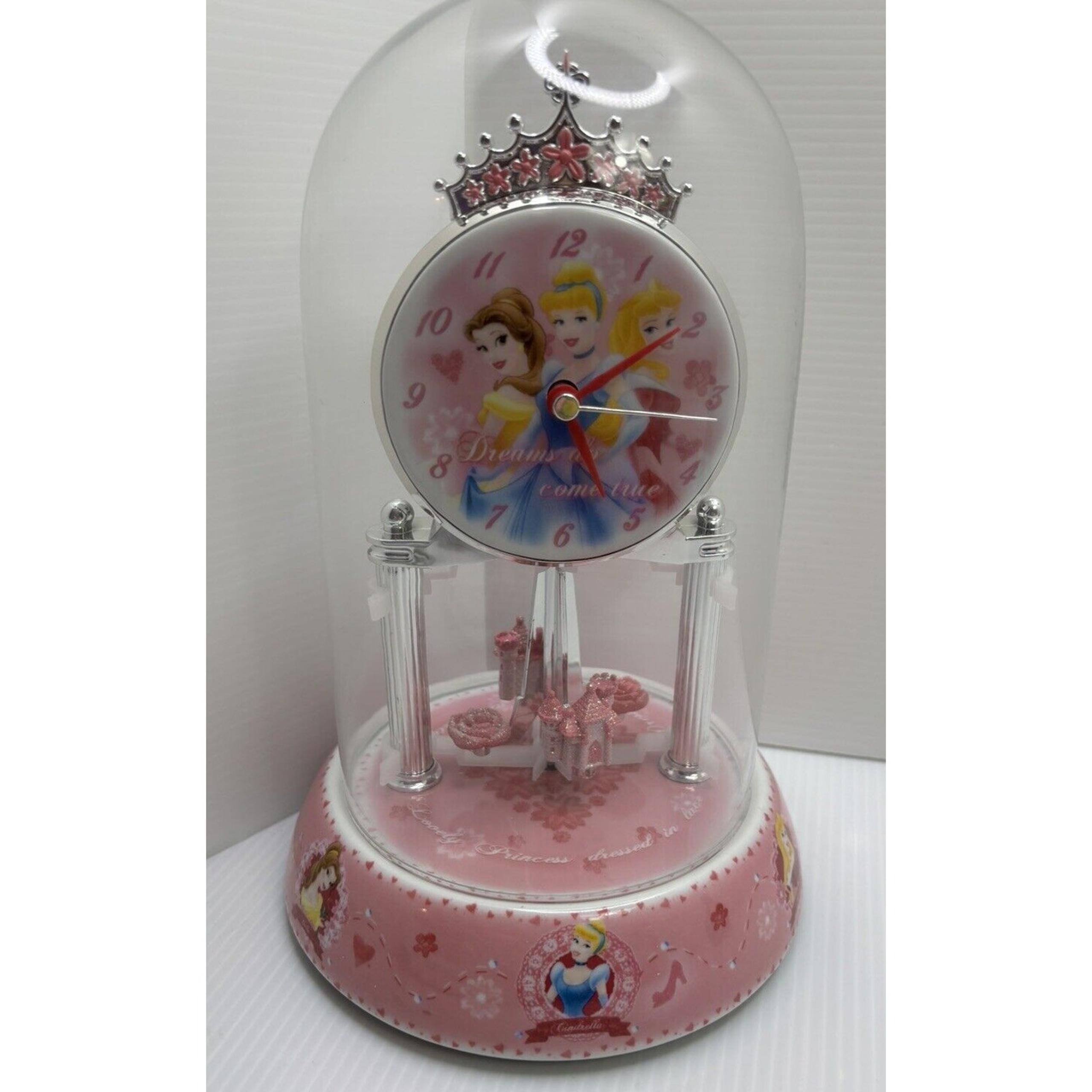 Rare M.Z. Berger & Co. Disney Princess Cinderella Anniversary Clock Working