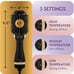 Professional Blowout Hair Dryer Brush, Black Gold Dryer and Volumizer, Hot Air