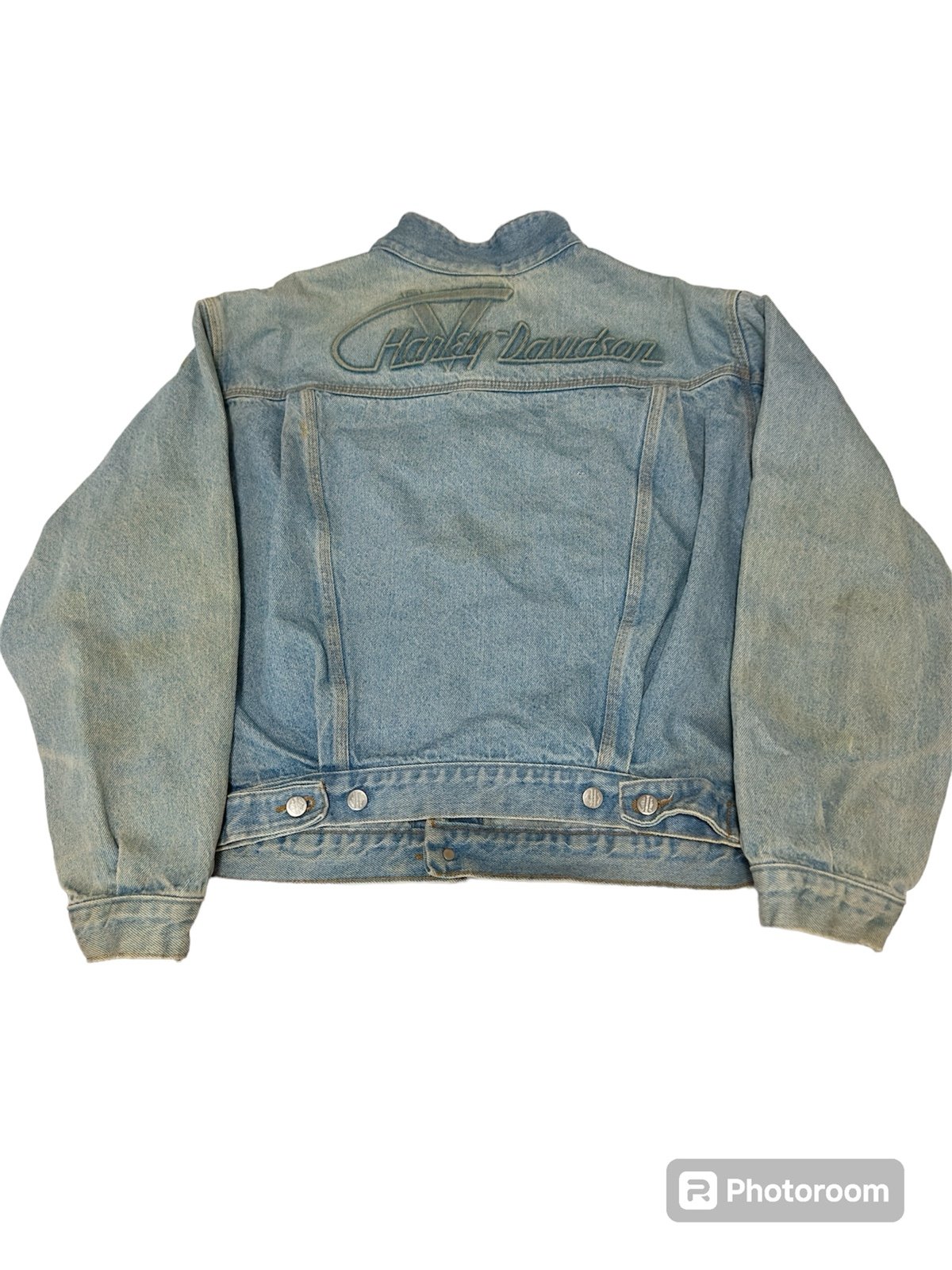 Vintage 1980’s Harley Davidson Motorcycle Men’s Denim Jacket Large Made in USA