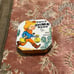 Vintage Daily Dime Coin Bank Tin Litho Cowboy Kid by Kalon Mfg Corp