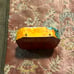 Vintage Daily Dime Coin Bank Tin Litho Cowboy Kid by Kalon Mfg Corp