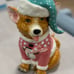 Blue Sky Clayworks PINK Sweater Ceramic Christmas Corgi Dog Figurine New