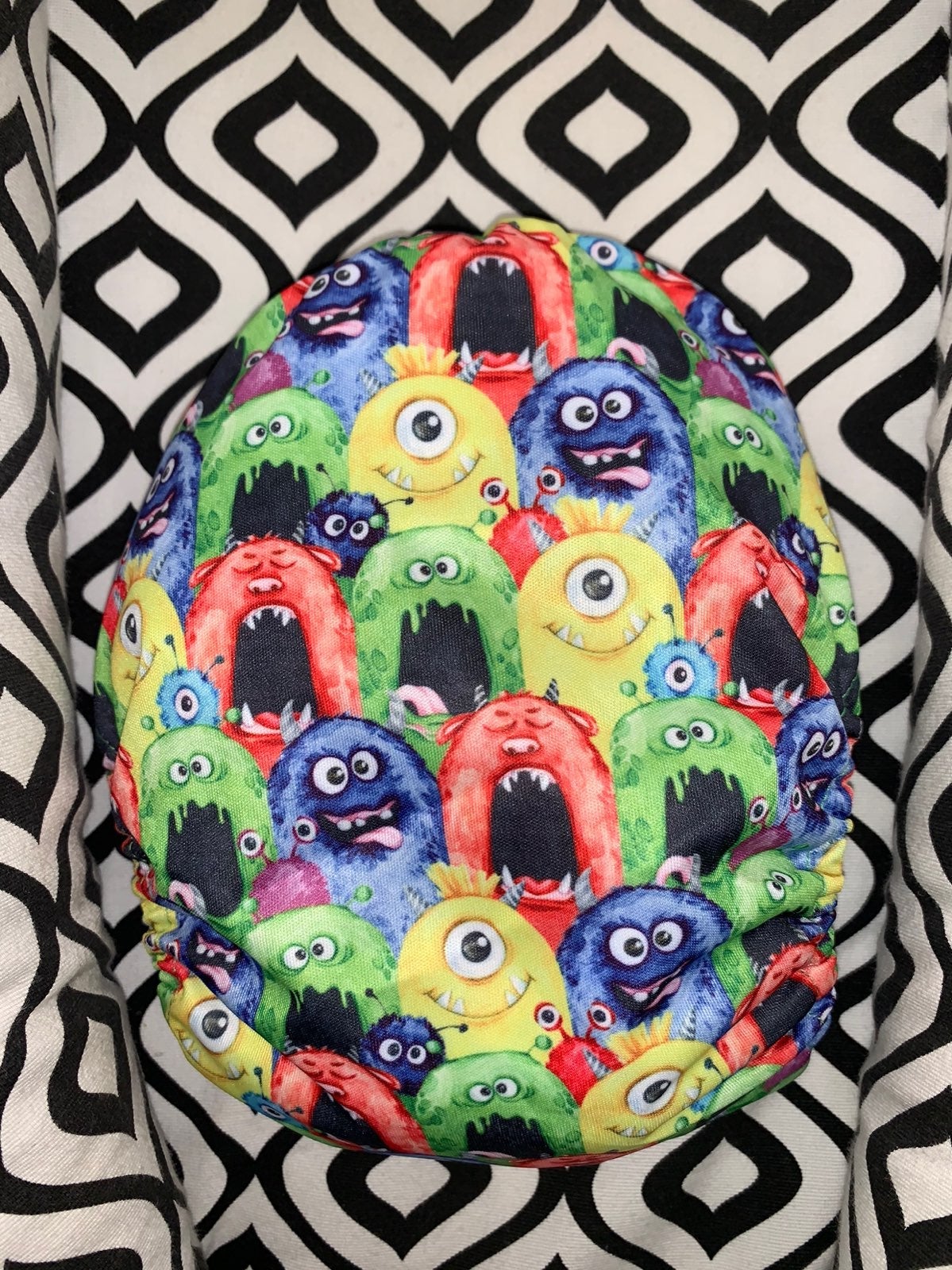 LA monsters cloth diaper