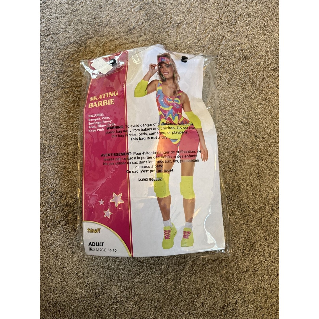 Barbie movie 2023 adult cosplay halloween skating costume deluxe XL Margot
