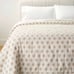 King Lofty Cotton Slub Woodblock Print Floral Quilt Off White/Mauve – Threshold™