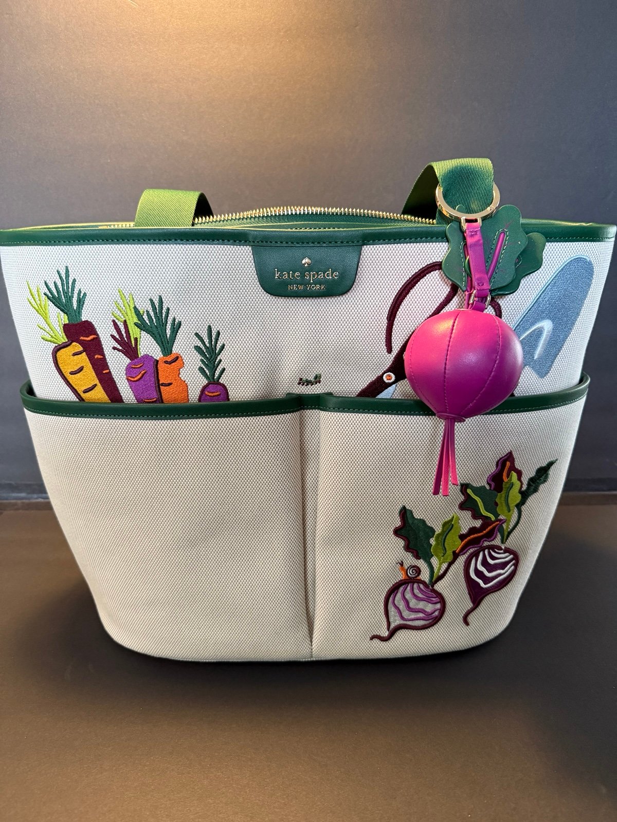 Kate Spade Harvest Time Tote with Radish Charm