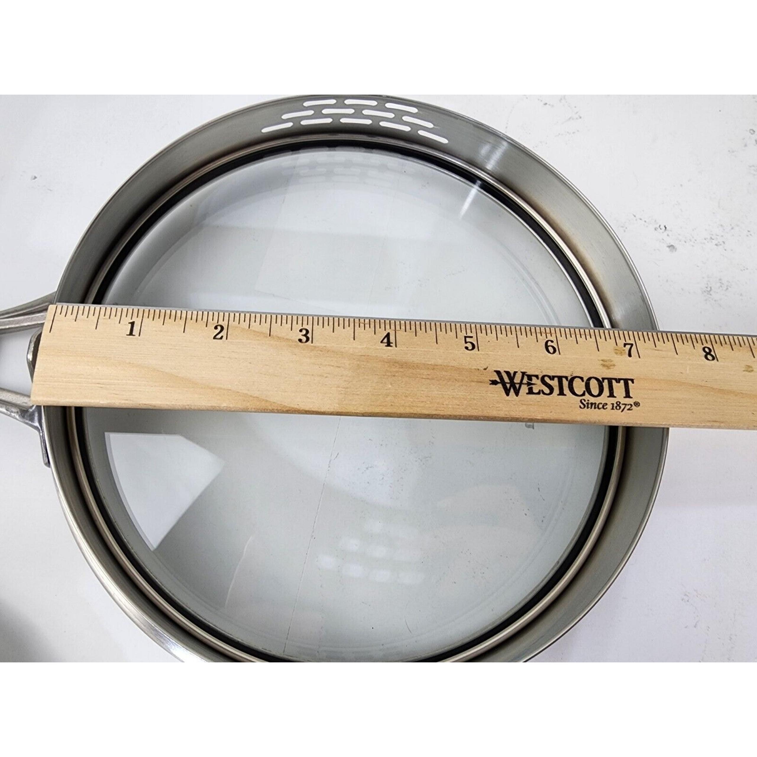Calphalon Premier Space Saving Glass Replacmnt Lid 7.5" Flat Vented 0513517