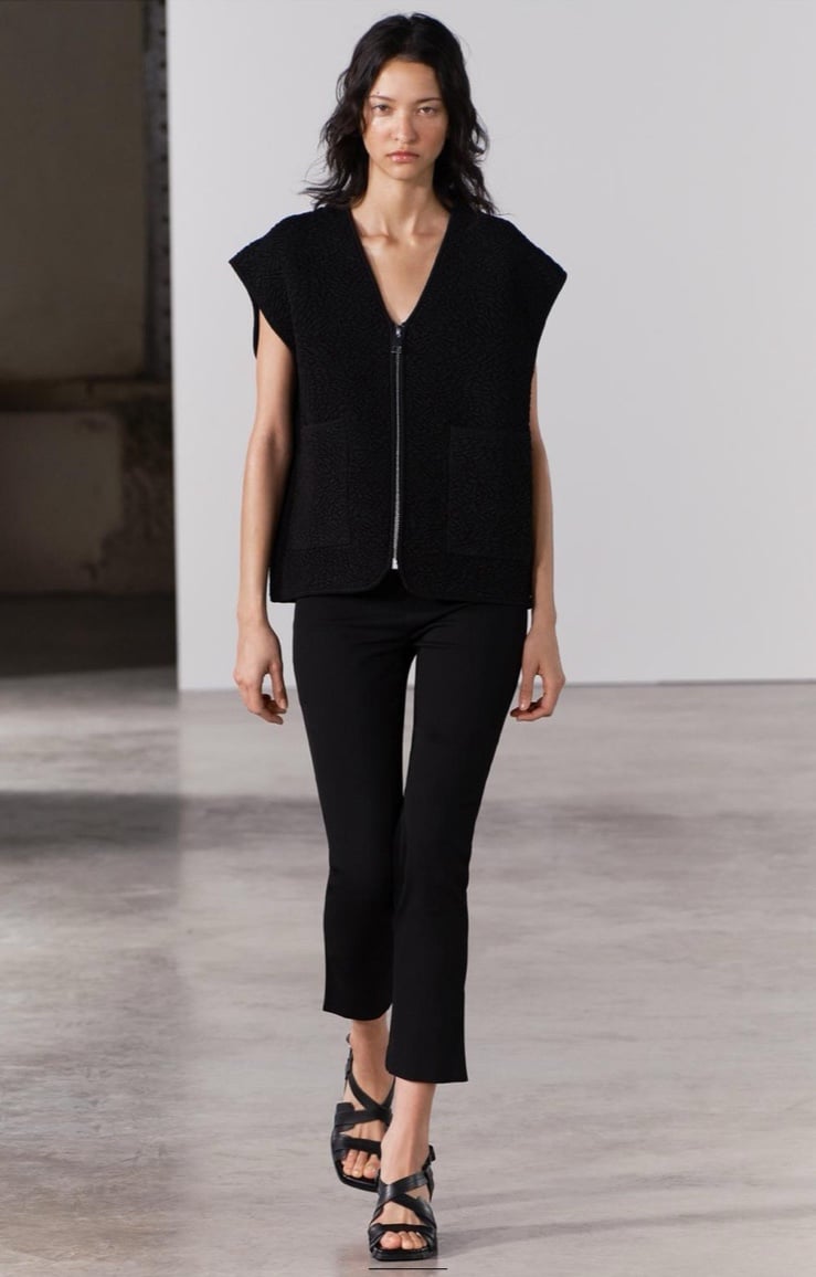 Zara oversize jacquard knit vest