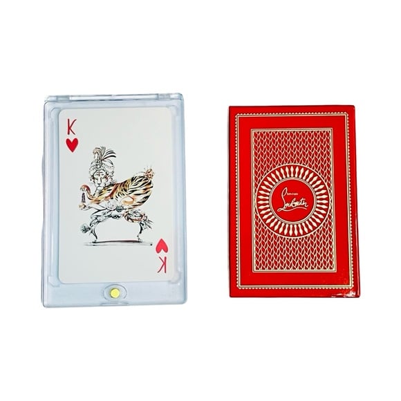 CHRISTIAN LOUBOUTIN LIMITED EDITION PLAYING CARD - KING OF HEARTS -Case Included