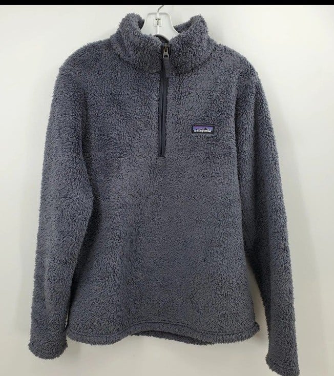 Patagonia Los Gatos 1/4 Zip gray fleece pullover sweatshirt sweater Medium