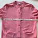 NWOT COS Women's 100% Cotton Crew Neck Long Sleeve Pocket Cardigan in Rose Pink