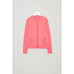 NWOT COS Women's 100% Cotton Crew Neck Long Sleeve Pocket Cardigan in Rose Pink